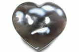 Polished Orca Agate Heart - Madagascar #249166-1